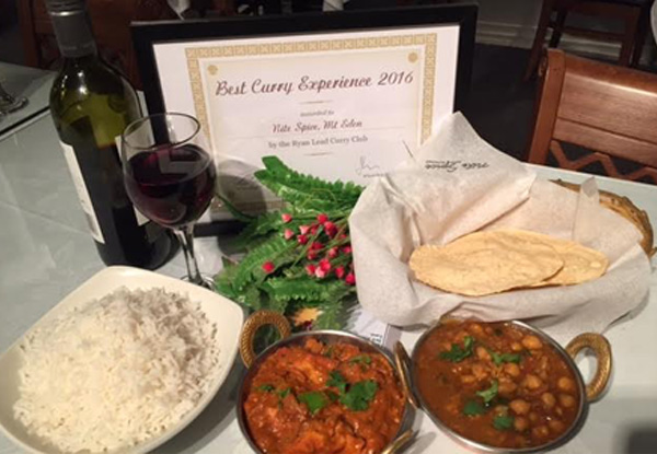 $29 for Any Two Curries & Rice with Two Glasses of Wine or Beer