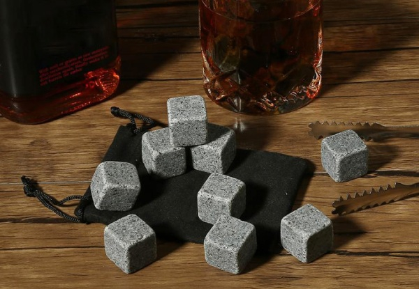 Nine-Piece Whiskey Granite Stones