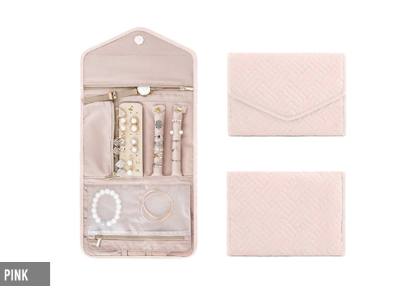 Foldable Jewellery Travel Organiser Bag - Three Colours Available