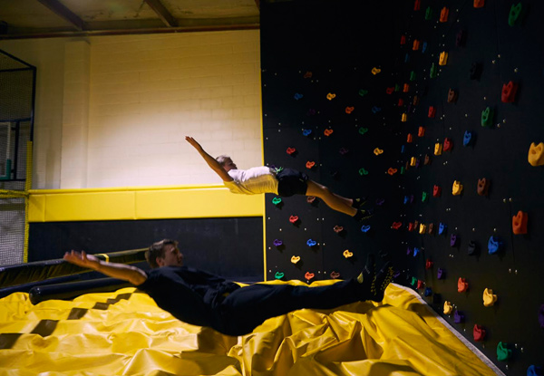 $16 for a 60-Minute Indoor Tramp Park Session for Two People or $32 for Four People – Two Auckland Locations (value up to $64)