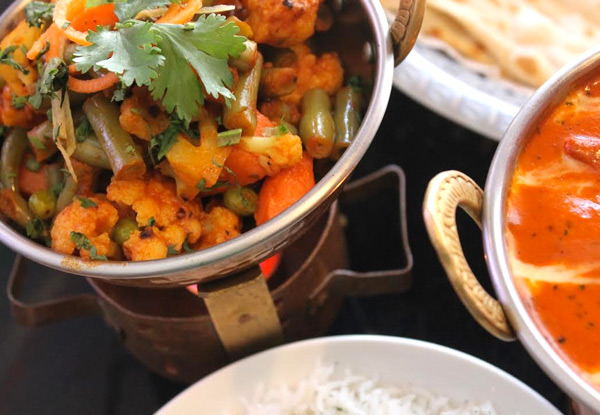 $40 for a Three-Course Indian Dinner for Two – Options for Up to 10 People