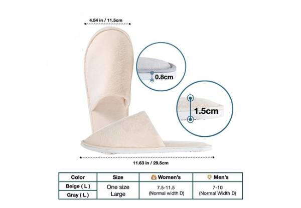 Six-Pair Non-Slip Reusable Home Slippers