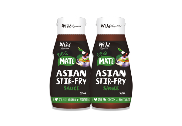 $6.90 for Two Bottles of Wild Appetite BBQ Mate Asian Stir-Fry Sauce (value $11.50)