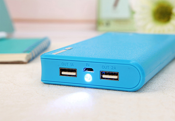 $15 for a 20000mAh Portable Power Bank with Cable & Tips - Three Colours Available