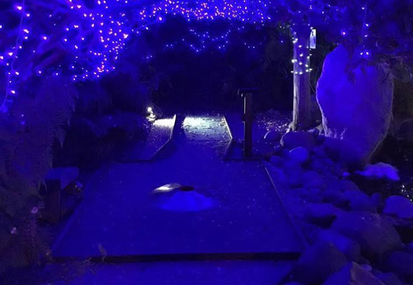 One Round of School Holidays Night-Time Mini Golf - Option for Adult, Child or Family Pass