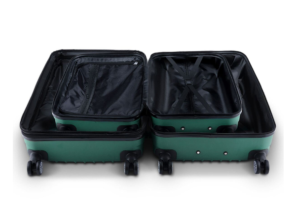 Two-Pack Green Luggage Set - Option for Three-Pack