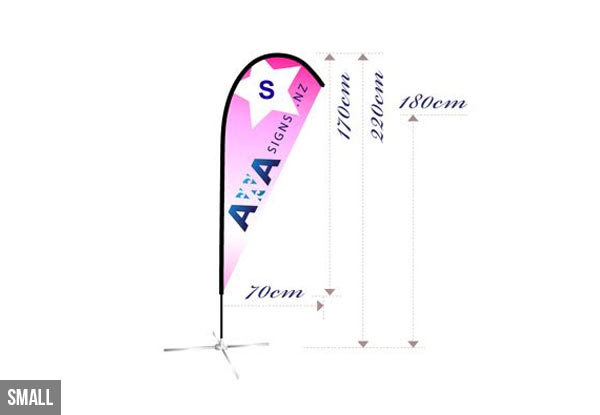 From $104 for a Tear Drop Flag Available in Two Sizes with Free Delivery