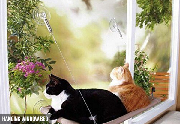 $14.99 for a Cat Self-Heating Tunnel Bed, $12 for a Hanging Window Bed or $9.90 for a Cat Grooming Arch