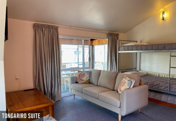 Two-Night Double/Twin En-suite Tongariro National Park Getaway for Two incl. Late Checkout & Winter Gear Hire - Options for up to Five & 10 People - Valid from 22nd of June 2024