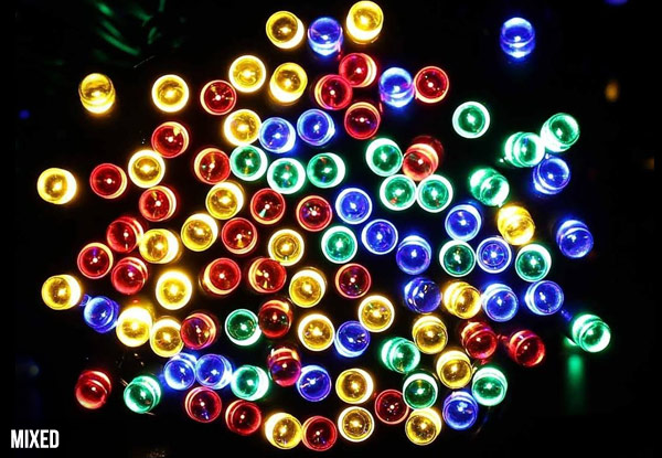$15 for 25m LED Water-Resistant, Solar-Powered Fairy Lights, $10 for 15m, or $25 for 45m - Four Colours Available