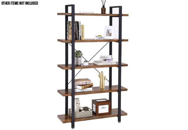 Vasagle Five-Tier Wooden Ladder Shelf Rack