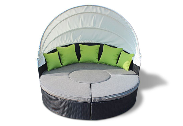 $1,189 for an Outdoor Day Bed with Canopy & Coffee Table