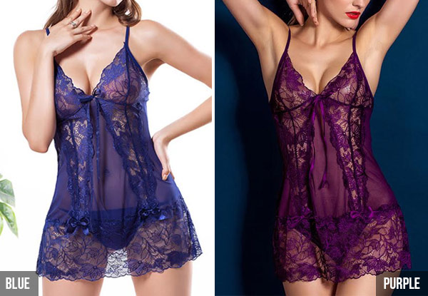 $19 for a Court Style Lace Nightie - Available in Four Colours