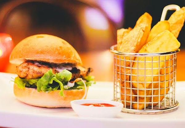 $20 for Two Burgers or Schnitzel Meals & Two Drinks – Option for Four People Available (value up to $74)