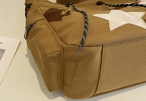 Canvas Star Crossbody Bag - Available in Three Colours & Option for Two-Pack