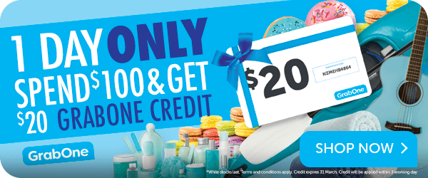 1 day only spend $100 and get $20 GrabOne credit