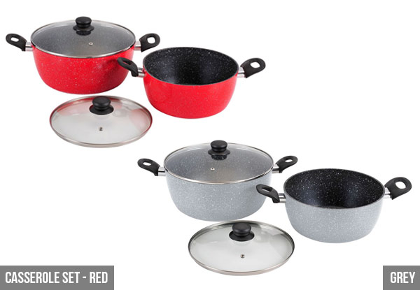 From $39 for Domus Compello Marble Stone Cookware - Various Options & Colours with Free Shipping (value up to 593.89)