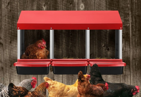 Three-Hole Chicken Nesting Box