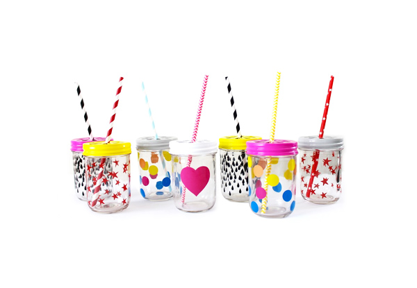 $20 for 10 Mason Jars with Daisy Cut Lids – Five Options Available
