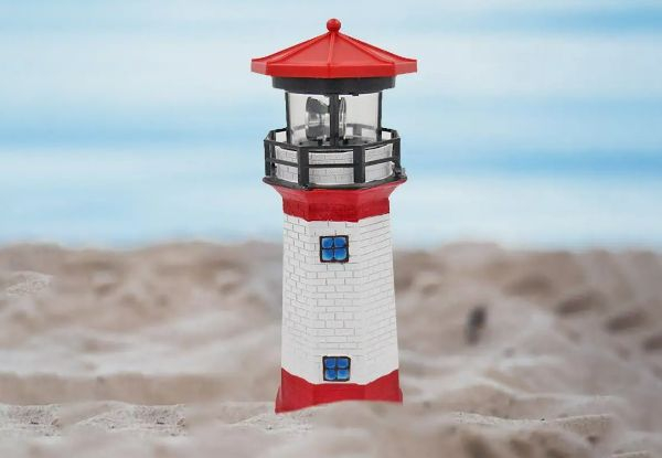 Solar Garden Lighthouse Rotating Light - Available in Two Colours & Option for Two-Pack