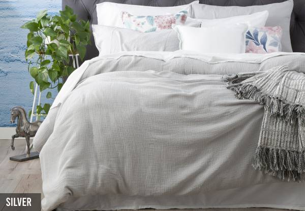Solana Washed Cotton Textured Quilt Incl. Pillowcase - Available in Four Colours, Three Sizes & Option for Extra European Pillowcase