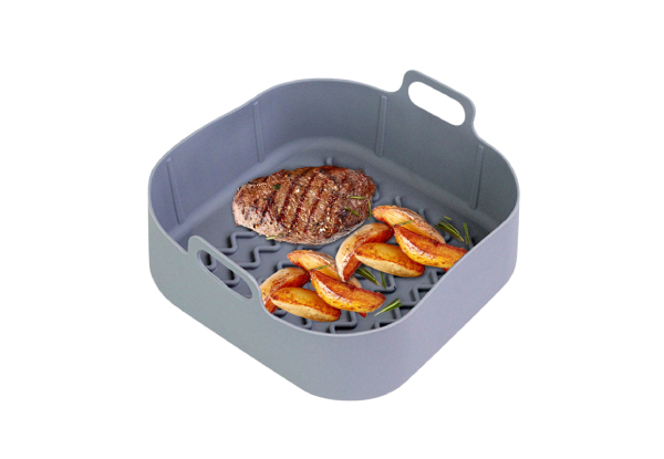 Reusable Silicone Air Fryer Basket Tool Tray