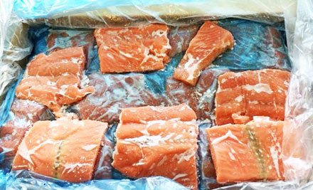 $99 for a 10kg Layer-Packed Carton of Frozen Raw NZ Skinless Boneless Fillet Salmon Pieces – Pick Up Only