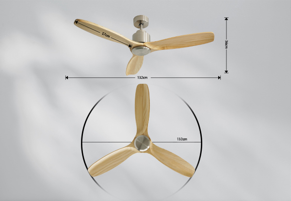 Ceiling Fan with Remote Control - Two Colours Available