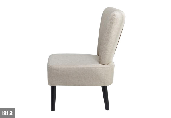 $129 for Anita Occasional Fabric Lounge Chair Available in Two Colours
