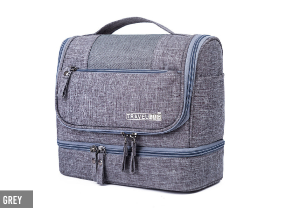 Water-Resistant Toiletry Storage Bag - Six Colours Available