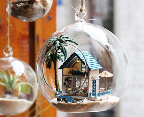 $19 for a Miniature DIY House in Glass Ball