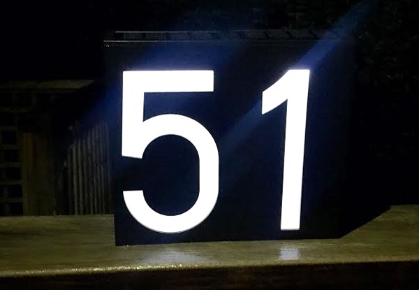 $15.99 for an Eco-Friendly Solar LED Address Number Plate Light