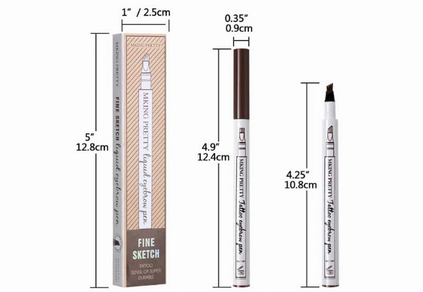Two-Piece Eyebrow Pens with Four Tips - Four Colours Available
