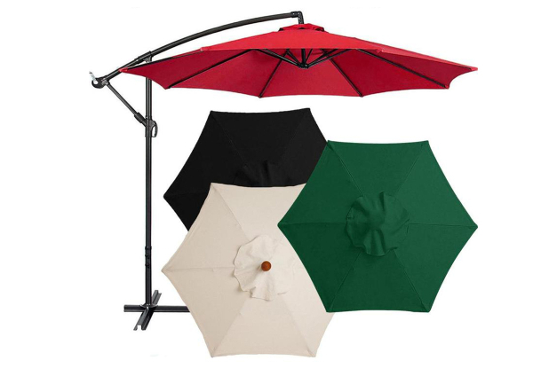 Parasol Replacement Cloth Outdoor Umbrella Cover - Available in Five Colours & Five Sizes