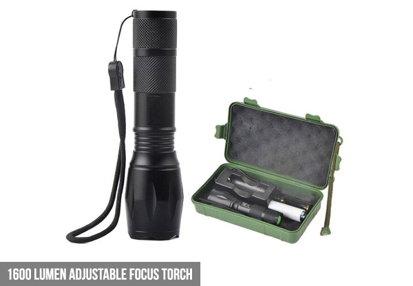 $19.90 for a 1600 Lumen Adjustable Focus Torch with USB Charger or $24.99 for an Ultra Bright Camping LED Headlight