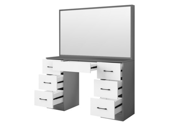 Vanity Dressing Table Set with Mirror & Drawers - Three Colours Available