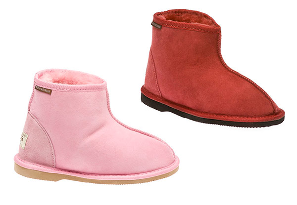 $89 for a Pair of Leather Ankle UGGS - Available in Orchid Pink, or Ruby