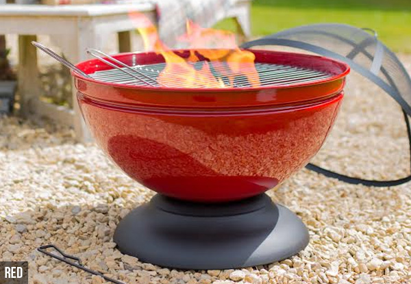 $99 for a Globe Enamel Firebowl - Available in Four Colours with Free Metro Shipping