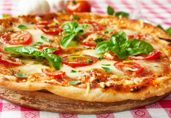 $22 for Any Large Deluxe Pizza & Two Pints of Tap Beer or Two Glasses of Wine