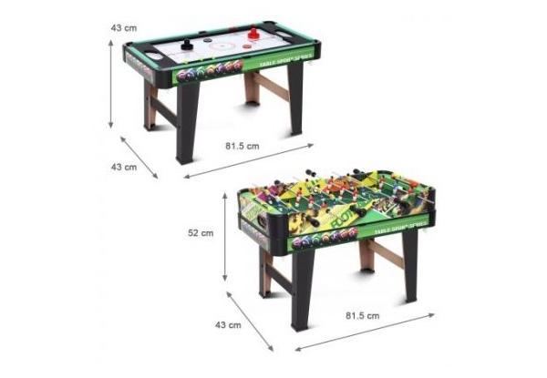Four-in-One Games Table with Air Hockey, Pool, Football & Table Soccer