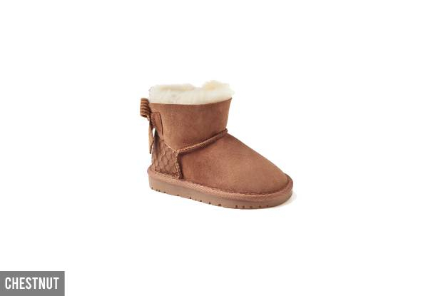 Ugg Kids Water-Resistant One Bailey Bow Corduroy Boots - Available in Two Colours & Six Sizes