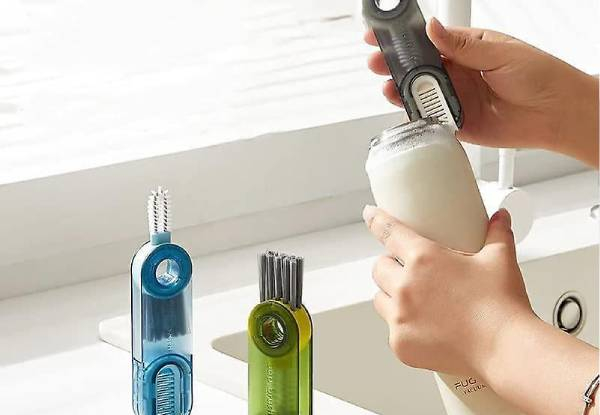 Three-Pack Multipurpose Bottle Cap Cleaner Brush