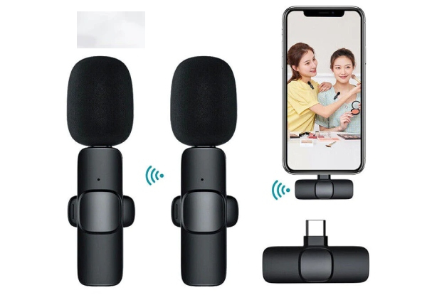Professional Wireless Lavalier Microphone compatible with Android & iPhone