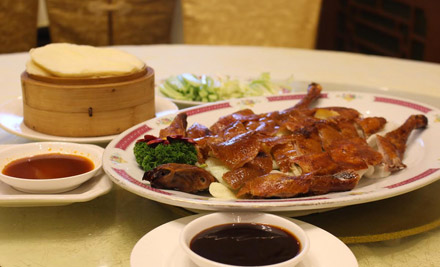 $43 for a Peking Duck Banquet incl. Two Entrees & a Whole Peking Duck, Prepared Two Ways - Suitable for Two or More People & Valid for Lunch or Dinner (value up to $81)