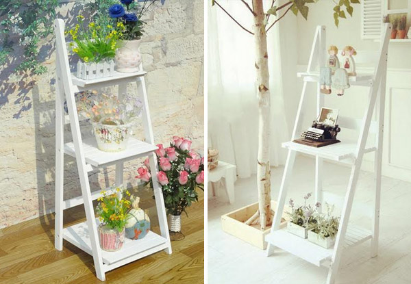 From $39 for a Three-Tier Ladder Display Shelf - Two Options to Choose From