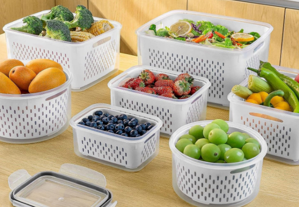 Three-Piece Fridge Food Container Set with Lid - Two Colours Available