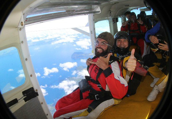 12000-Feet Tandem Skydive Package incl. $40 Voucher Towards a Camera Package or Exit Image - Option for 15000-Feet & 16,500-Feet