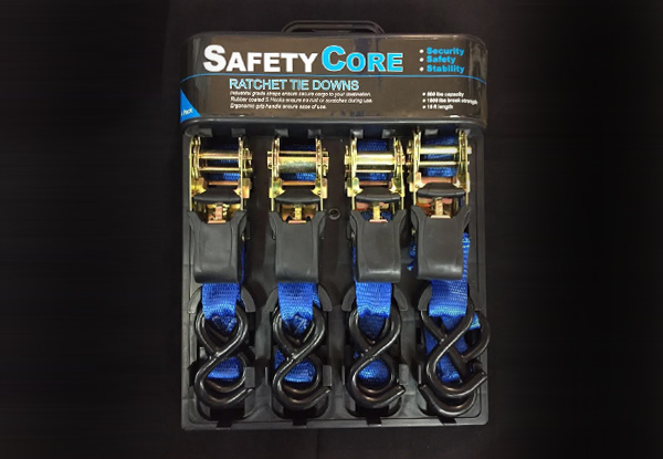 $17.90 for a Set of Four Ratchet Tie Downs