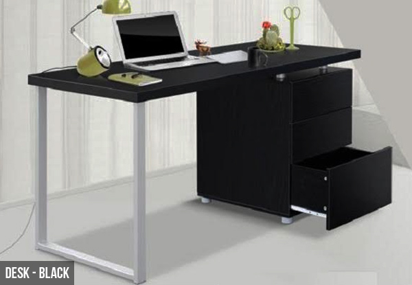 $179 for a Stylish White or Black Computer Desk or $49 for a Red Coral Chair