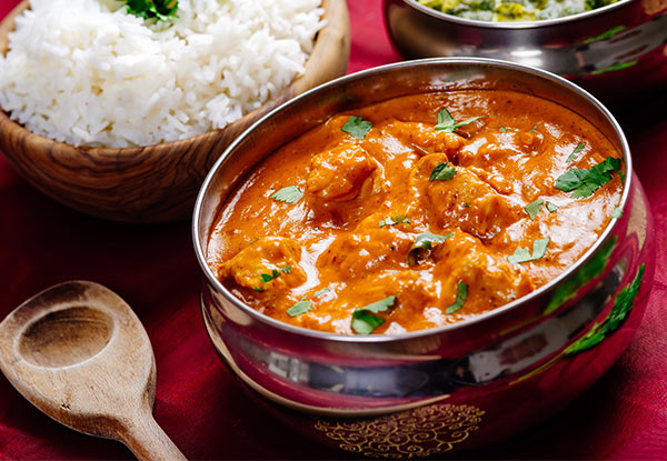 $30 for Any Two Curries, Rice, Popadoms & Two Beverages (value up to $55.80)